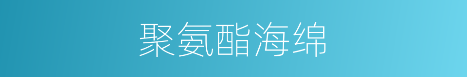 聚氨酯海绵的同义词