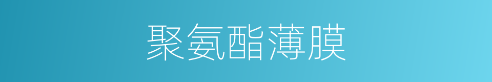 聚氨酯薄膜的同义词