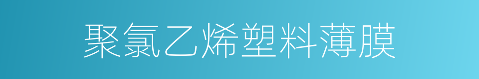 聚氯乙烯塑料薄膜的同义词