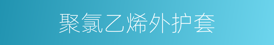 聚氯乙烯外护套的同义词
