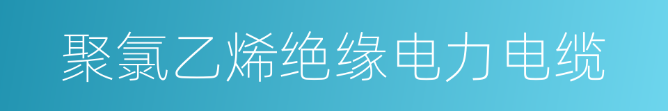 聚氯乙烯绝缘电力电缆的同义词
