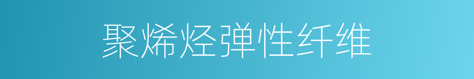 聚烯烃弹性纤维的同义词