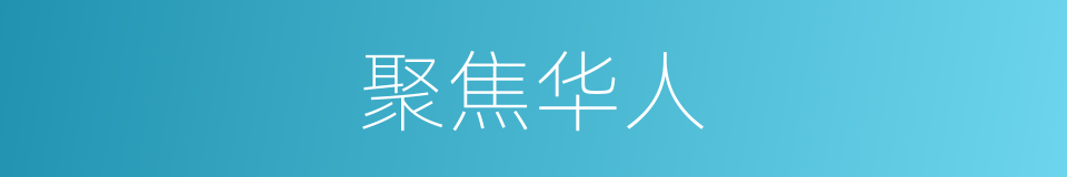 聚焦华人的同义词