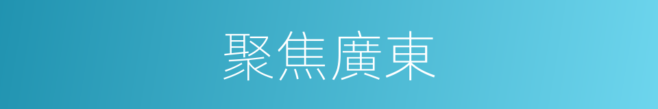 聚焦廣東的同義詞