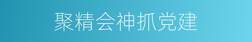 聚精会神抓党建的同义词