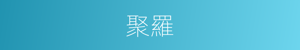 聚羅的同義詞