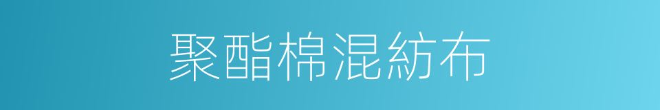 聚酯棉混紡布的同義詞
