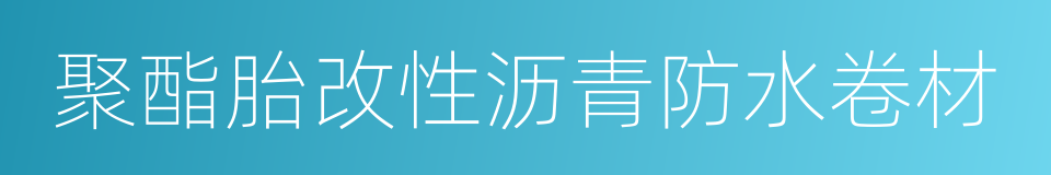 聚酯胎改性沥青防水卷材的同义词