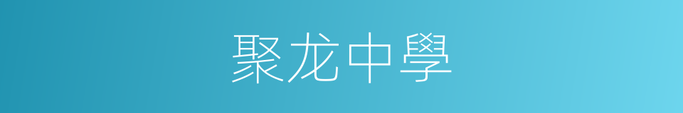 聚龙中學的同義詞