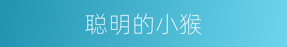 聪明的小猴的同义词