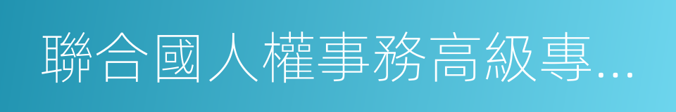 聯合國人權事務高級專員辦公室的同義詞