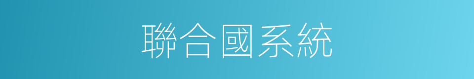 聯合國系統的同義詞