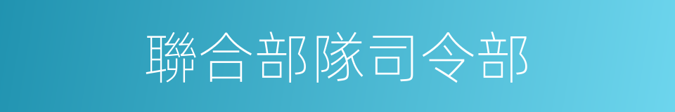 聯合部隊司令部的同義詞