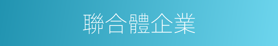 聯合體企業的同義詞