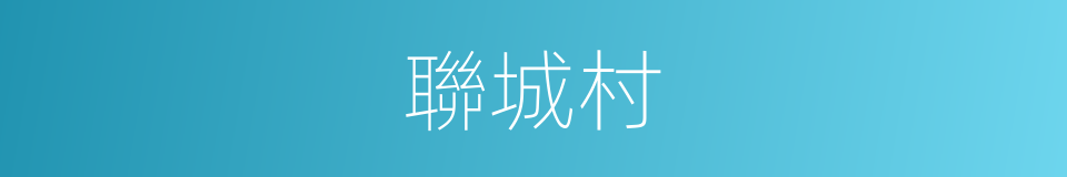 聯城村的同義詞