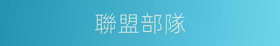聯盟部隊的同義詞