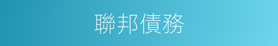 聯邦債務的同義詞