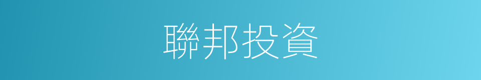 聯邦投資的同義詞