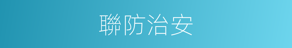 聯防治安的同義詞