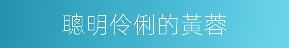 聰明伶俐的黃蓉的同義詞