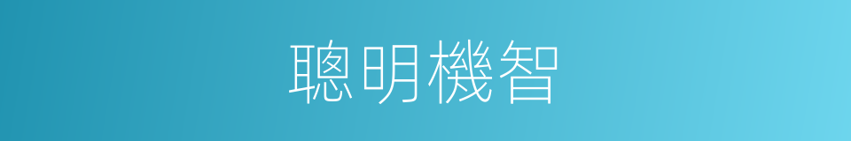 聰明機智的意思
