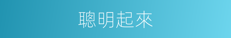 聰明起來的同義詞