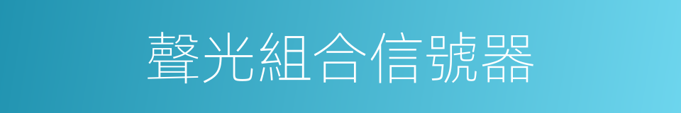 聲光組合信號器的同義詞