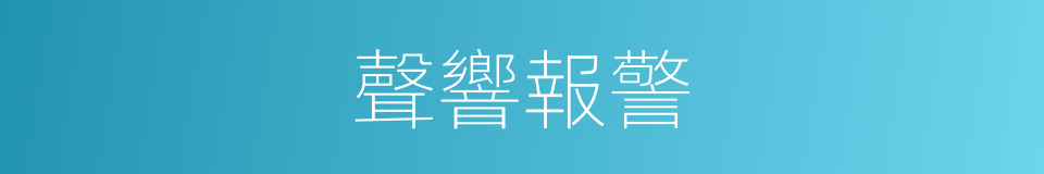 聲響報警的同義詞