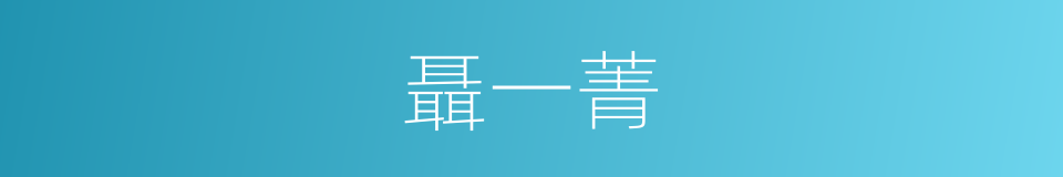 聶一菁的同義詞