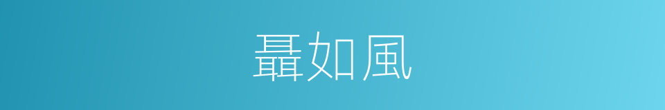 聶如風的同義詞