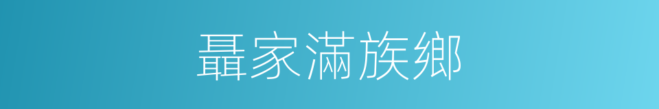 聶家滿族鄉的同義詞