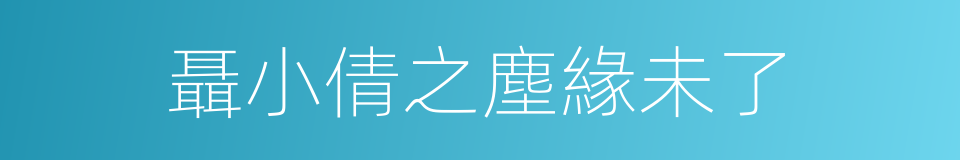 聶小倩之塵緣未了的同義詞