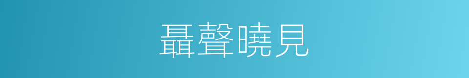 聶聲曉見的同義詞