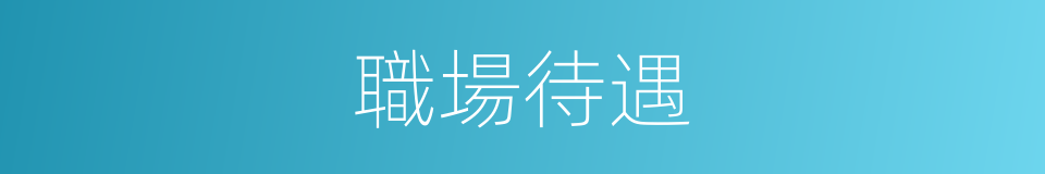 職場待遇的同義詞