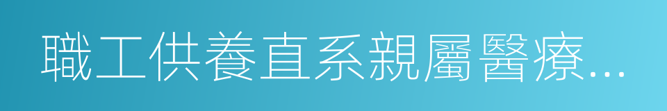 職工供養直系親屬醫療補貼的同義詞