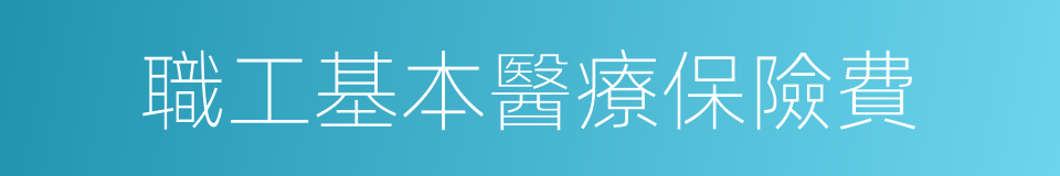 職工基本醫療保險費的同義詞