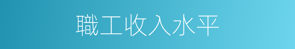 職工收入水平的同義詞