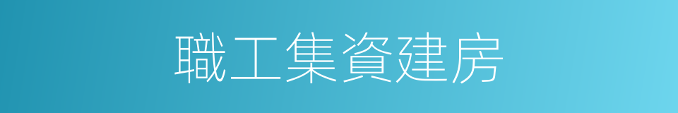 職工集資建房的同義詞