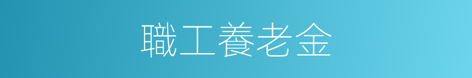 職工養老金的同義詞