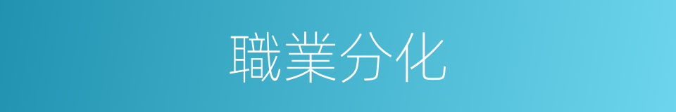 職業分化的同義詞