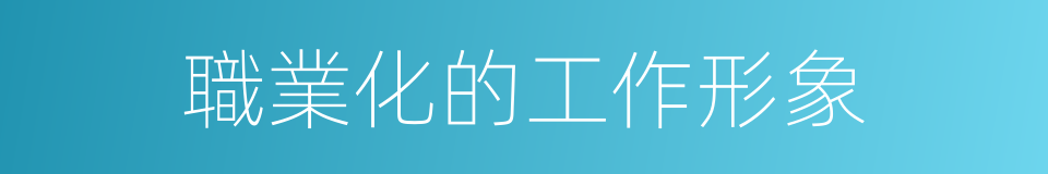 職業化的工作形象的同義詞