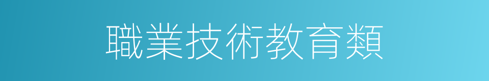 職業技術教育類的同義詞
