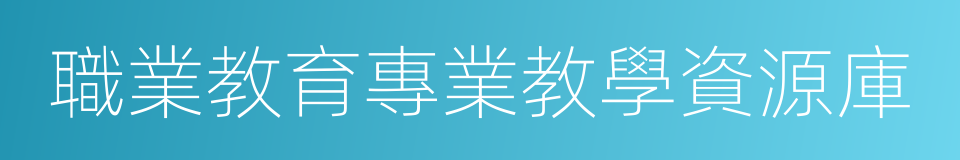 職業教育專業教學資源庫的同義詞