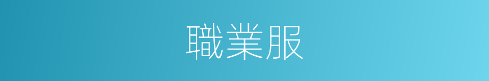 職業服的同義詞
