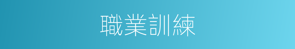 職業訓練的同義詞