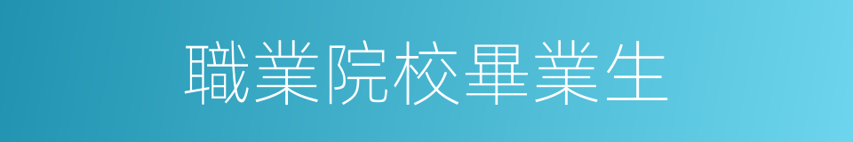 職業院校畢業生的同義詞