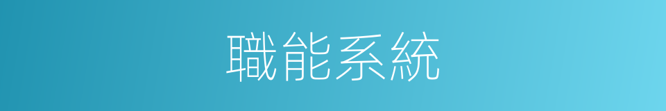 職能系統的同義詞