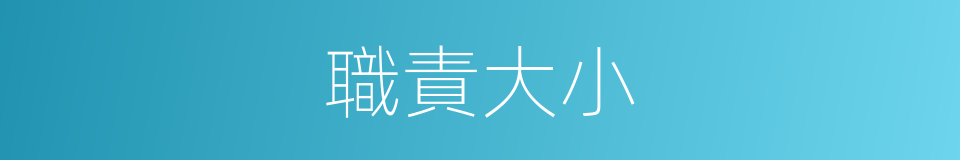 職責大小的同義詞