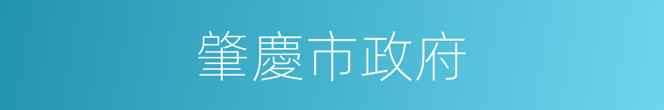 肇慶市政府的同義詞