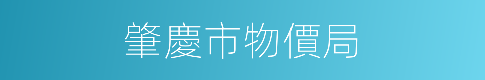 肇慶市物價局的同義詞